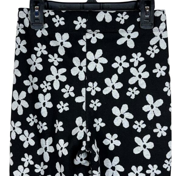 Urban Outfitters X-Small Bryn Flare Knit Pants Floral Stretch Pull-On Daisy Boho - Picture 4 of 8